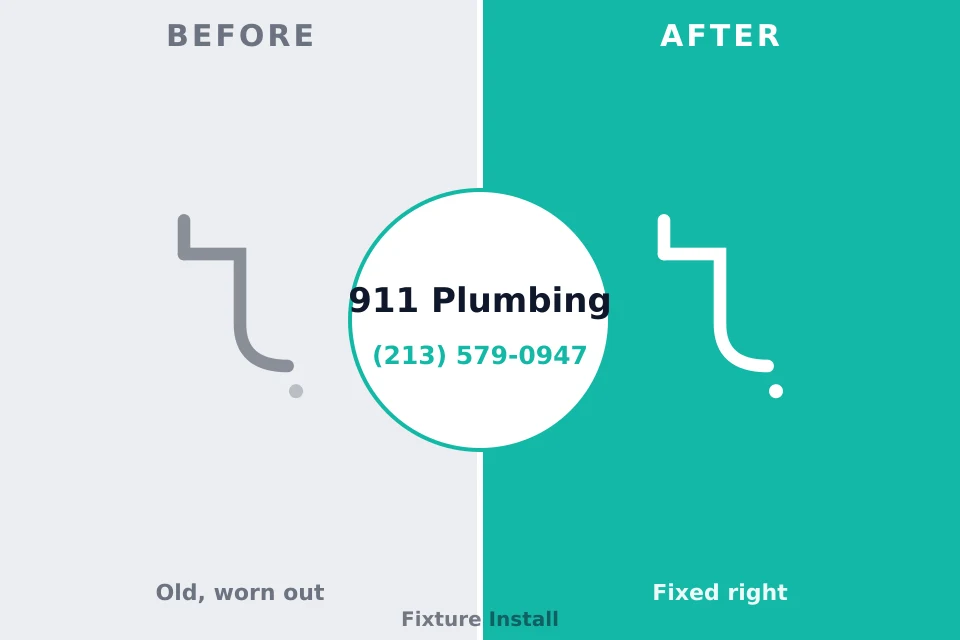 Before and after: plumbing repair Foscoe, NC